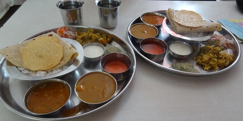 Delicious food served at multiple restaurants near Virbhadra Temple