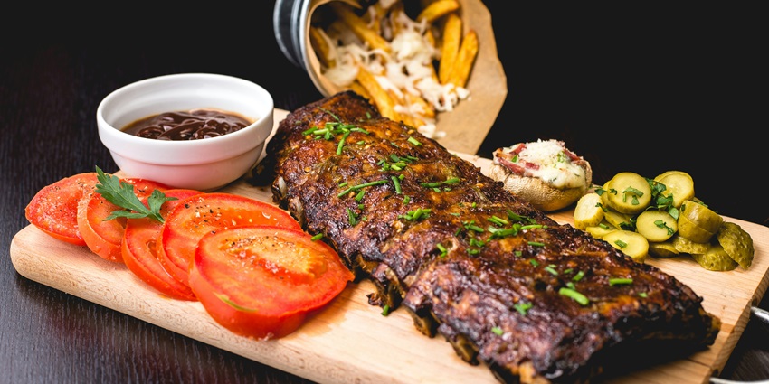 A plate of delicious seafood served at the restaurants on the island
