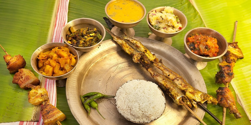 Image of authentic Assamese dishes offered at the local eateries nearby