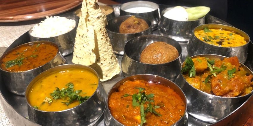 Rajisthani thali served at the local eateries nearby