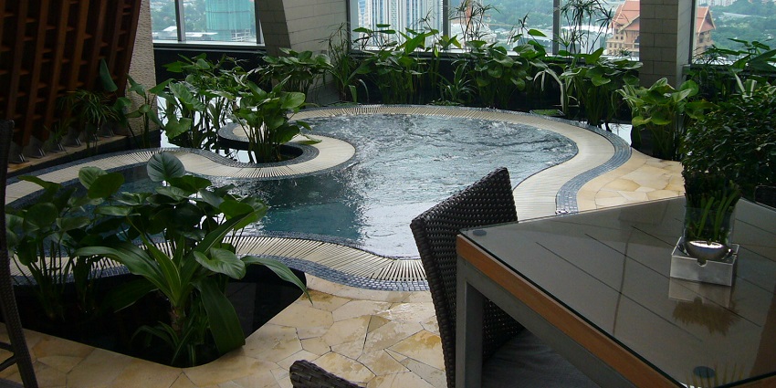 Interior of a hotel in Kuala Lumpur, Malaysia.