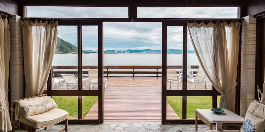 A beautiful and scenic view from a renowned beachfront resort in Arugam Bay in April.