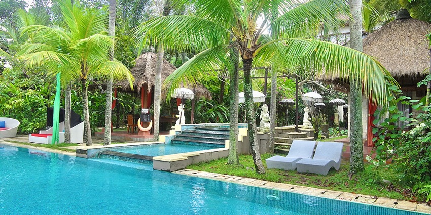 A scenic view of The Mansion Resorts, a popular stay near Campuhan Ridge Walk in Bali.