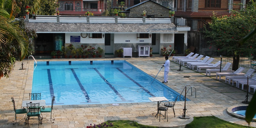 Hotel Barahi, near Davis Fall, offers luxury stays with stunning lake and mountain views.