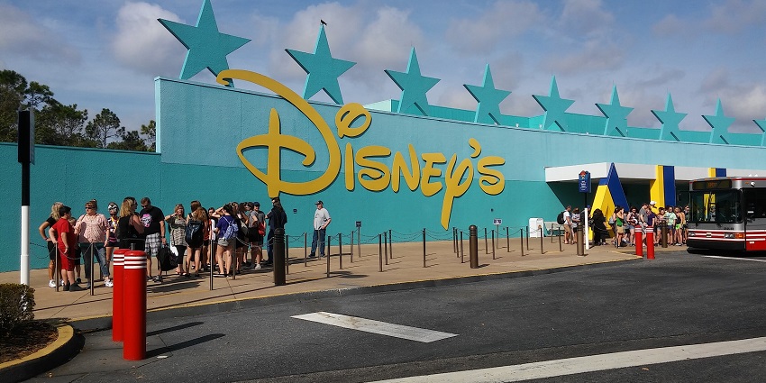 An image showing Disney's All-Star Music Resort with themed architecture and decorative elements