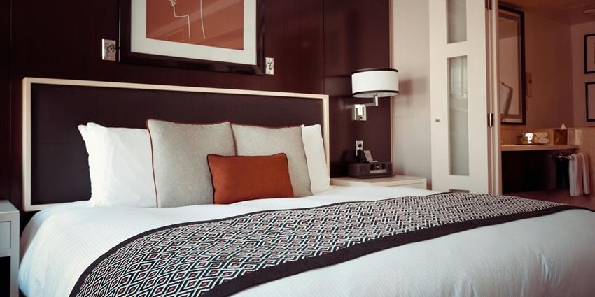 Image of the beautiful cosy hotel room, a perfect stay in the city of Punjab