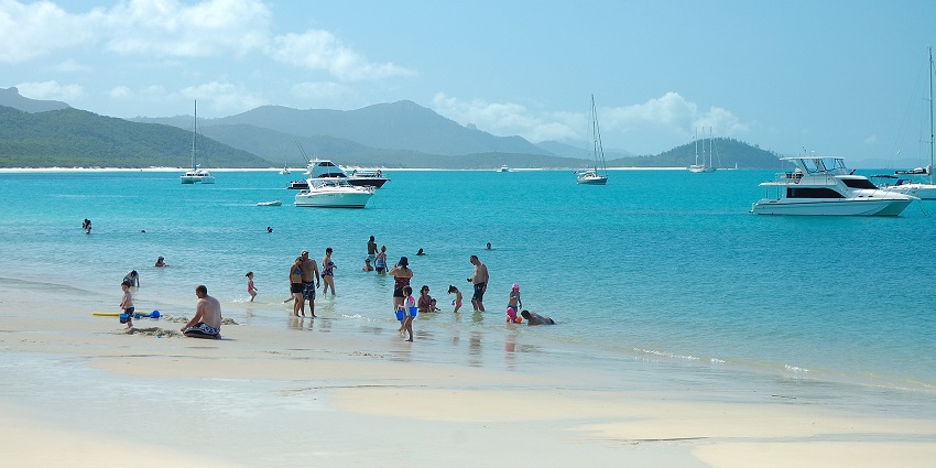 Similar to its name, this beach is famous for its surreal colours of blue waters and greenery, making it one of the best white sand beaches in the world.