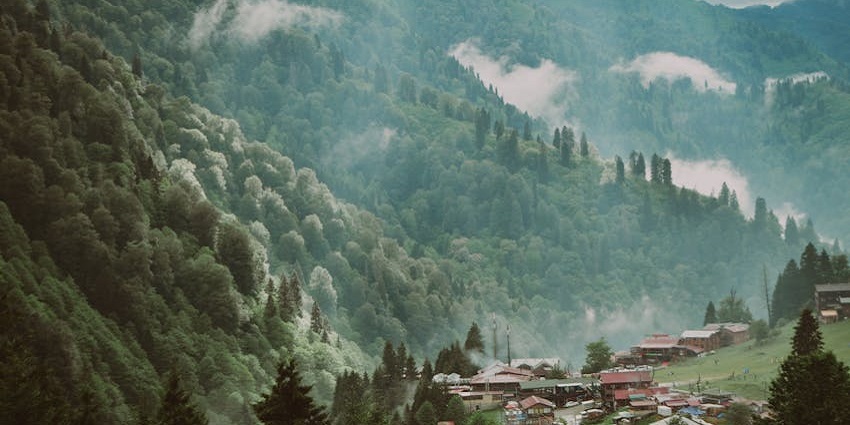 Old silk route in Zuluk with snakey roads on the mountains and little to no snow
