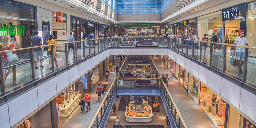 An image resembling City Concorde, one of the most famous shopping malls in Luxembourg.