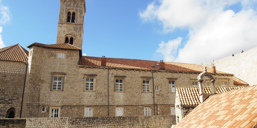 Scenic image of the beautiful historic Monastery in Dubrovnik Croatia