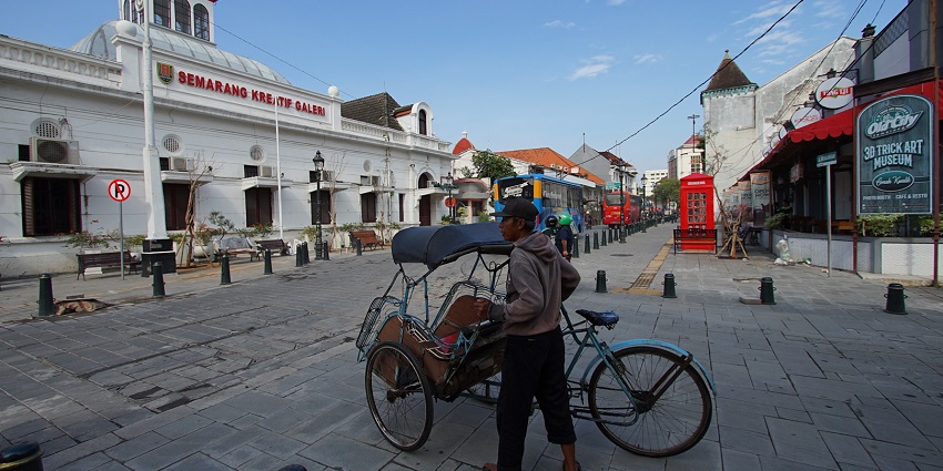 Explore Kota Lama, Semarang’s old town, known for its charming colonial-era buildings.