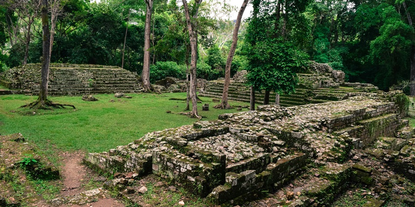 Maya residential ruins at Las Sepulturas are explored as part of things to do in Copan Ruinas.
