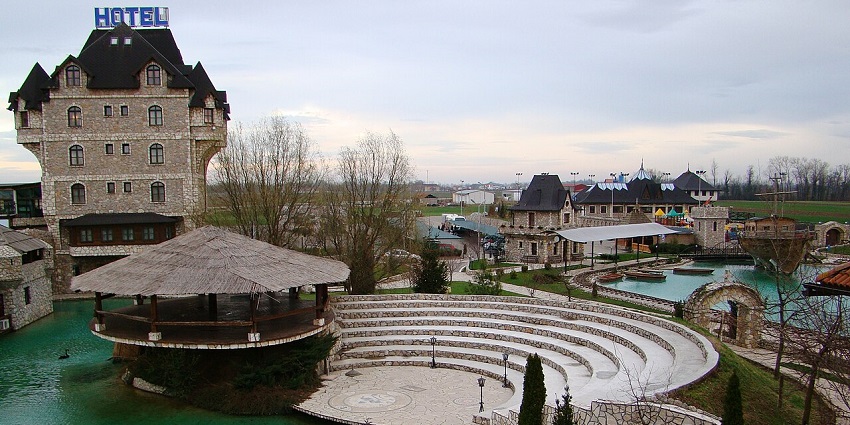 Image of a hotel for tourist in the Dalmatian Ethno Village with picturesque views of surroundings
