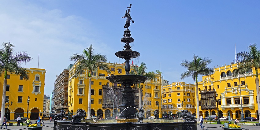 Explore the Historic Plaza Mayor, one of the most iconic things to do in Lima for history lovers