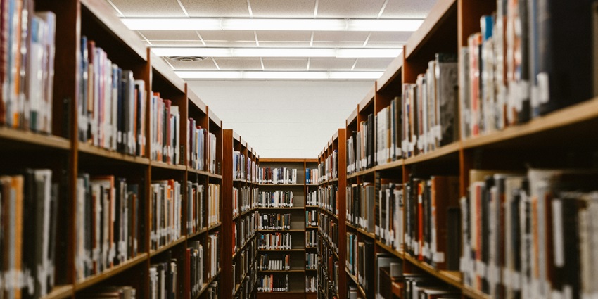 Book shelves inside the halls of Tuvalu National Library, ideal sport for readers and book lovers.