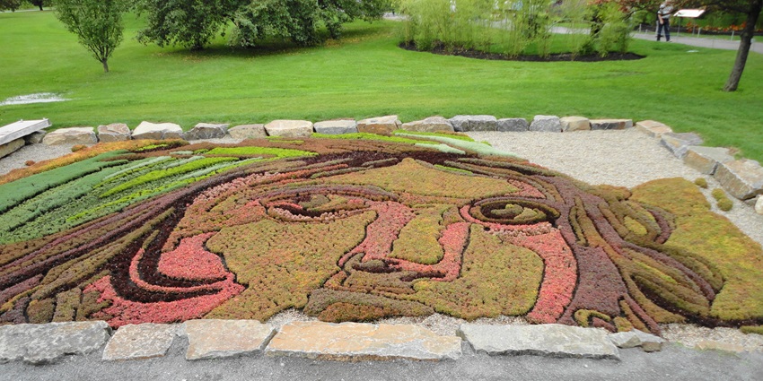 A picture of a lush garden in Gaziantep with a variety of flowers blooming all around