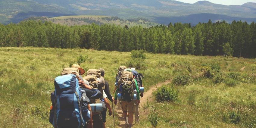 Image of trekkers on the voyage of hiking the beautiful Jungle in Pohnpei