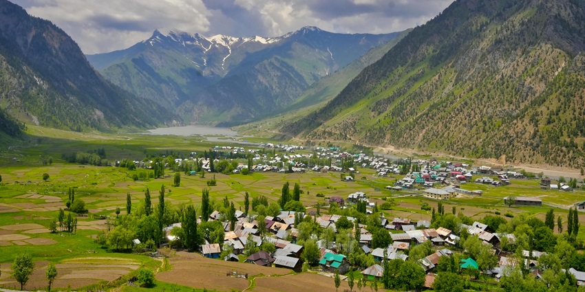 Aerial view of Gurez Valley in Kashmir, India - one of the best places to visit
