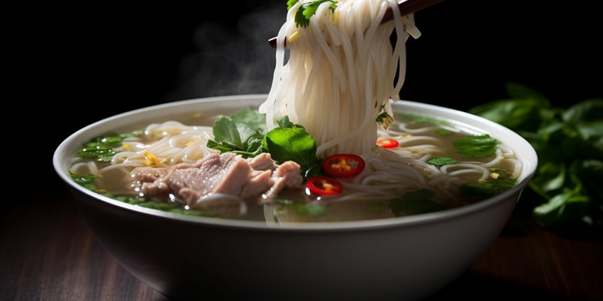 An image resembling Ohn No Khao Swè dish, and one of the important foods in Myanmar.