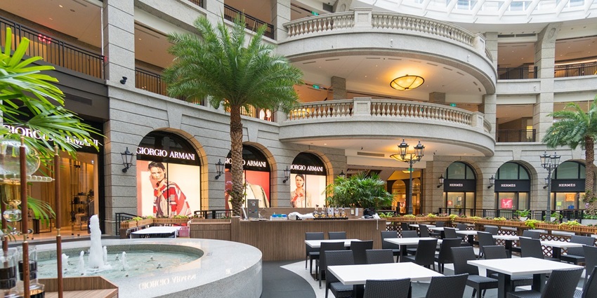An image resembling the Shopping Center Espace, one of the shopping malls in Luxembourg.
