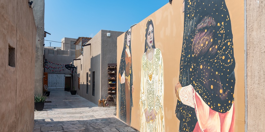 One of the festivals in Dubai is the Sikka Art & Design Festival featuring local artists and crafts.