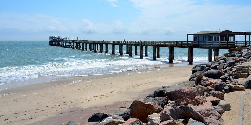 Visit Swakopmund in Namibia, known for the colonial architecture and modern tourism.