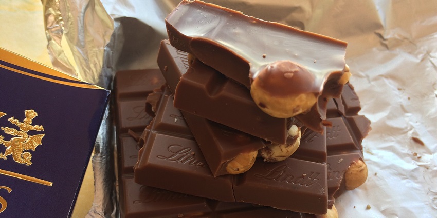 An image showing Swiss chocolate pieces, known for their rich texture and quality ingredients.