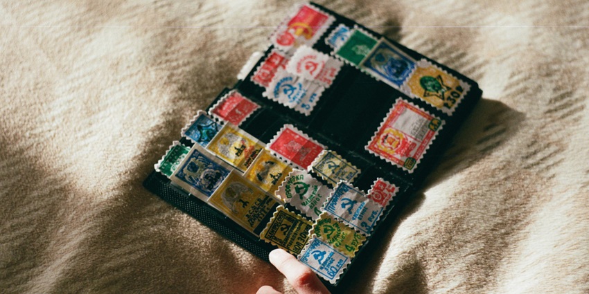 Image of stamp collection - travellers can go to Tuvalu Philatelic Bureau for stamp collection