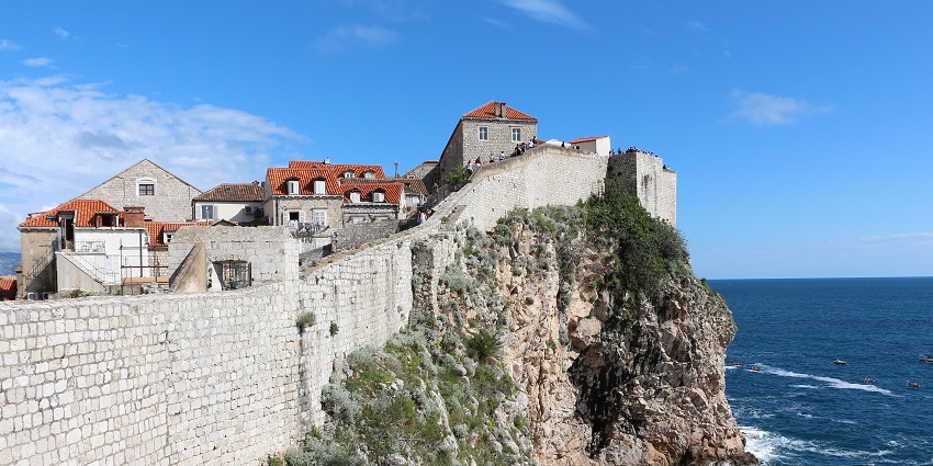 A stunning view of the Walls of Dubrovnik, one of the best tourist places in Croatia, is available