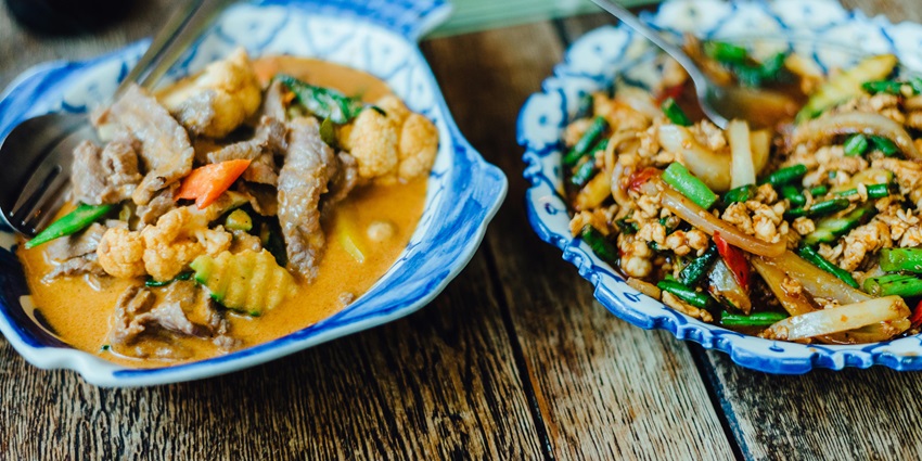 Relish a variety of food including traditional dishes and snacks in Thailand.