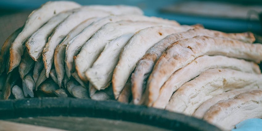 Shoti Bread, in the Rustavi market, a famous, and crispy traditional Georgian dish.