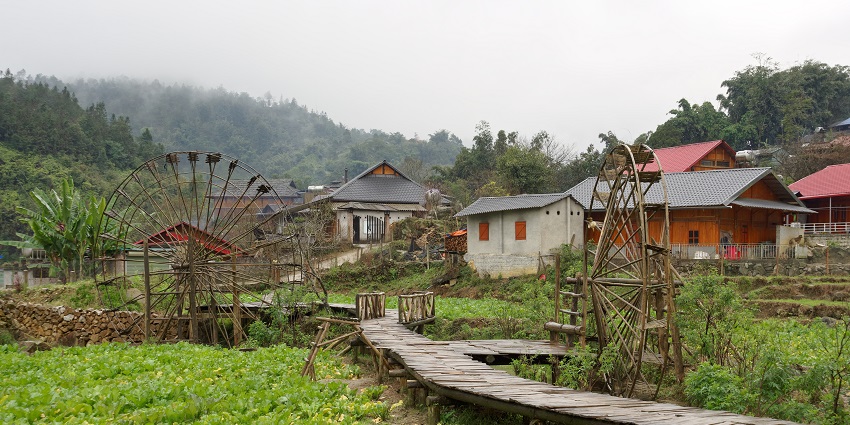 Experience serenity in the lush green Cat Cat Village in Vietnam for your next adventure