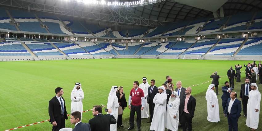 An image showing Al Janoub Stadium, included among the top places to visit in Wakra.