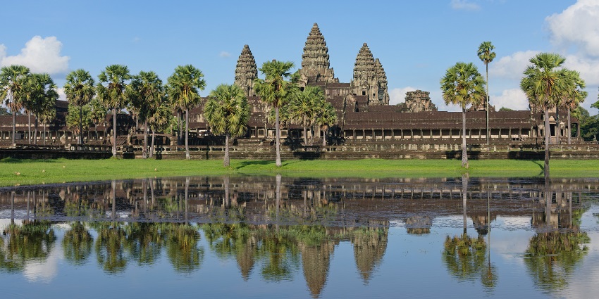 Angkor Wat near Siem Reap is a premier ancient site for places to visit near Vietnam