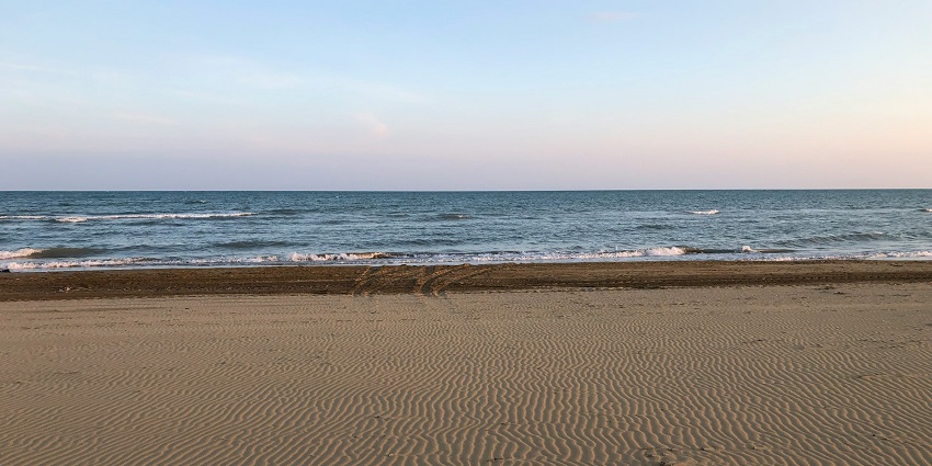 An awe-inspiring view of Ao Sane Beach featuring shimmering waters and golden sands.