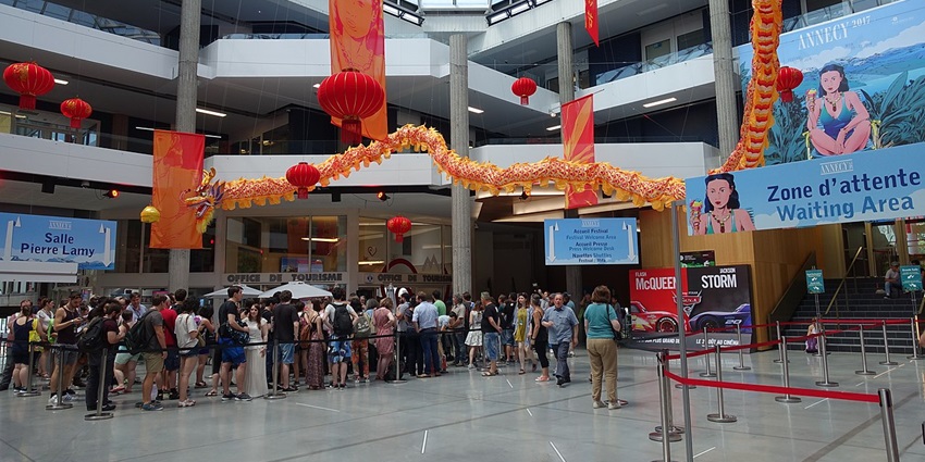 Visitors enjoying Annecy’s film festival, celebrating the best things to do in annecy france in summer.