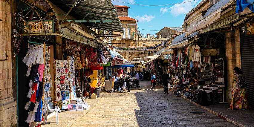 Bab Al Bahrain alley, a historic market hub and a must-see among things in Manama, Bahrain.