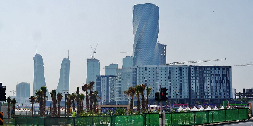 Bahrain Bay skyline blends luxury with nature, perfect among things to see in Manama, Bahrain.