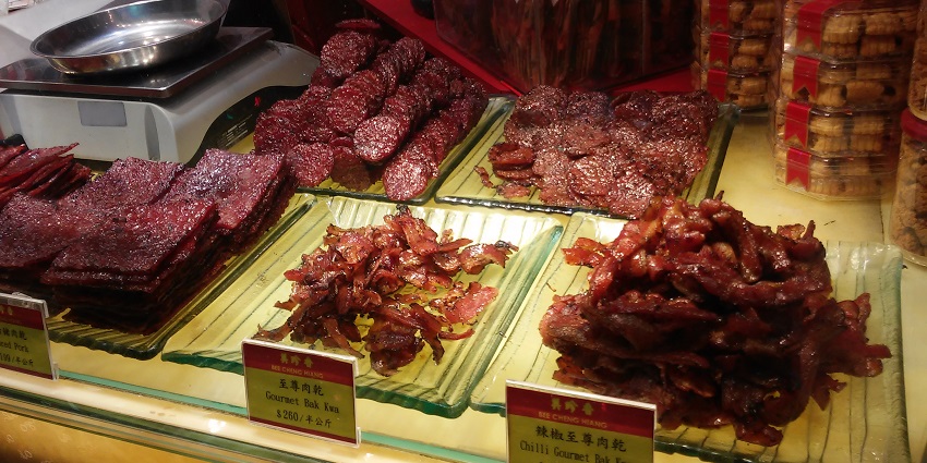 An image of Bak Kwa (BBQ Meat), which is among the famous things in Singapore to buy.