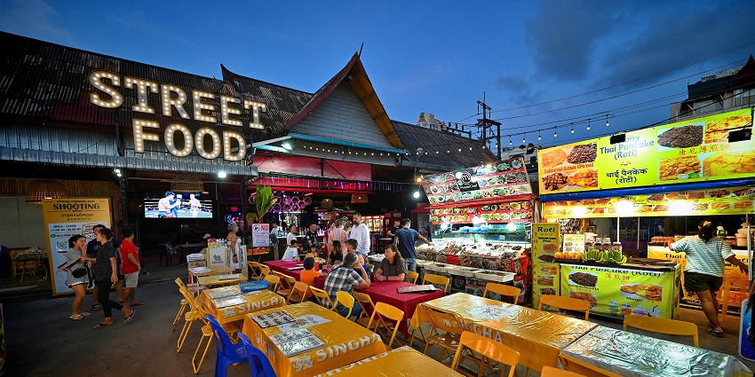A glimpse of the gleaming Bangla Road, one of the top places to visit in Phuket in May.
