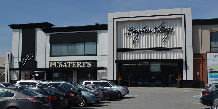 Image of the exterior view of the Bayview Village, ranked among the best malls in Toronto.