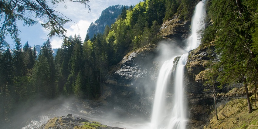 Cascade du Rouget waterfall cascading, is one of the beautiful waterfalls in France.
