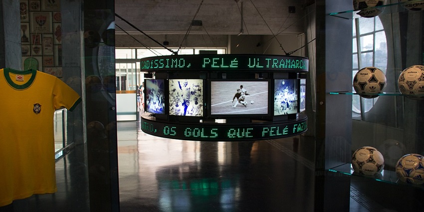 Relive Brazil’s football legacy with immersive exhibits at the Museu do Futebol inside the Pacaembu Stadium.