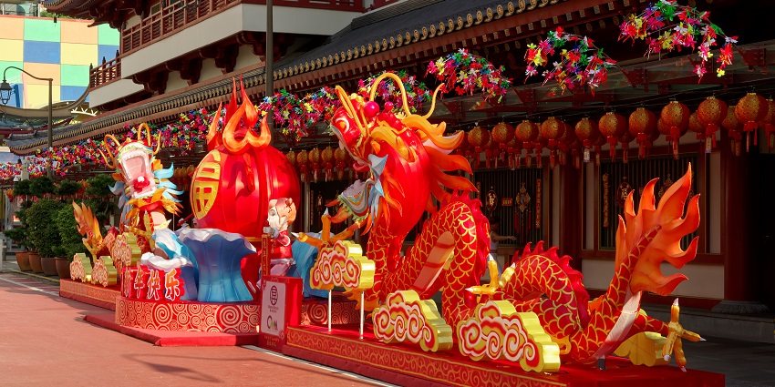 Lion dance and red lanterns light up Chinese New Year festivals in Malaysia