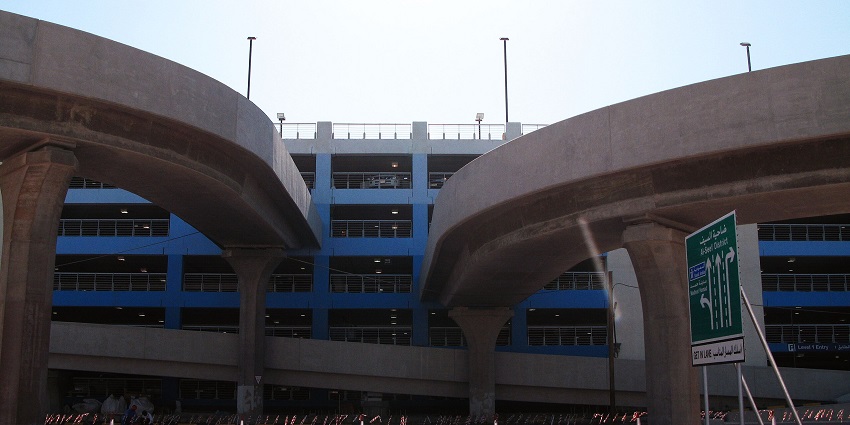 Image of the car parkway area of the City Centre Bahrain, one of the famous malls in Manama.