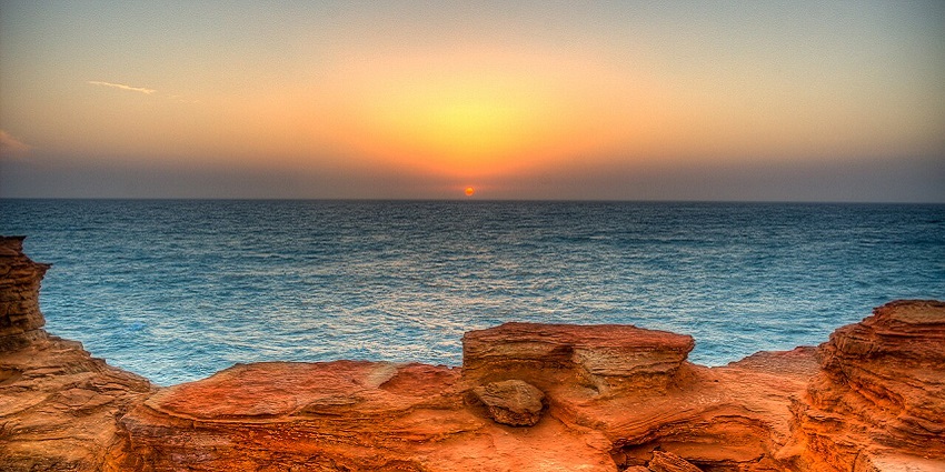 A pretty sunset at Gantheaume Point, a calm thing to do in Broome, Australia.