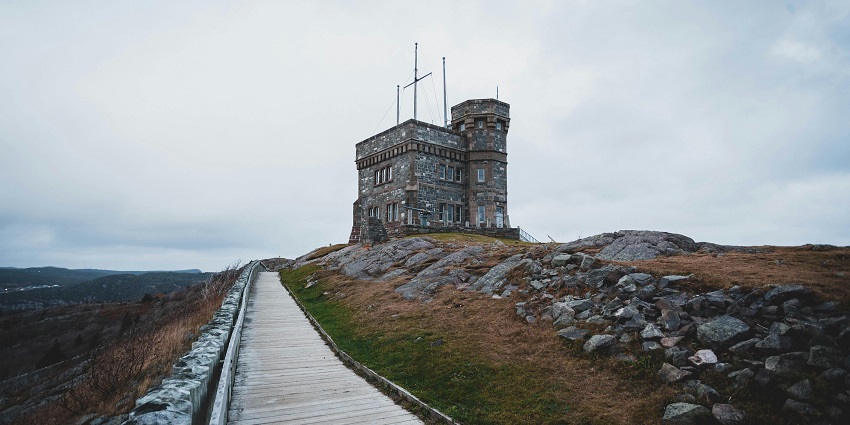 A historic tower in Brandon Hill Park offering panoramic views of Bristol and its surroundings.