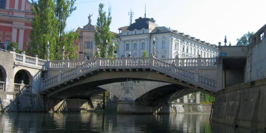 Things to do in Ljubljana include walking across Jože Plečnik’s famous Triple Bridge that links the old and new towns across the River.