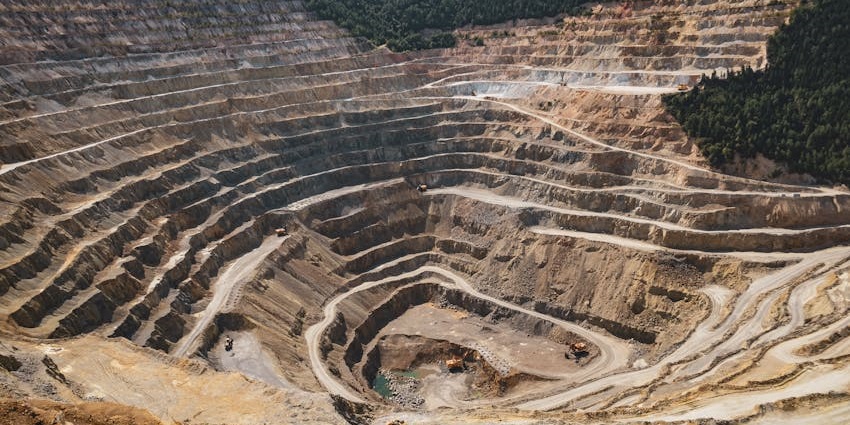 Cullinan mining excavation site with visible rock layers.