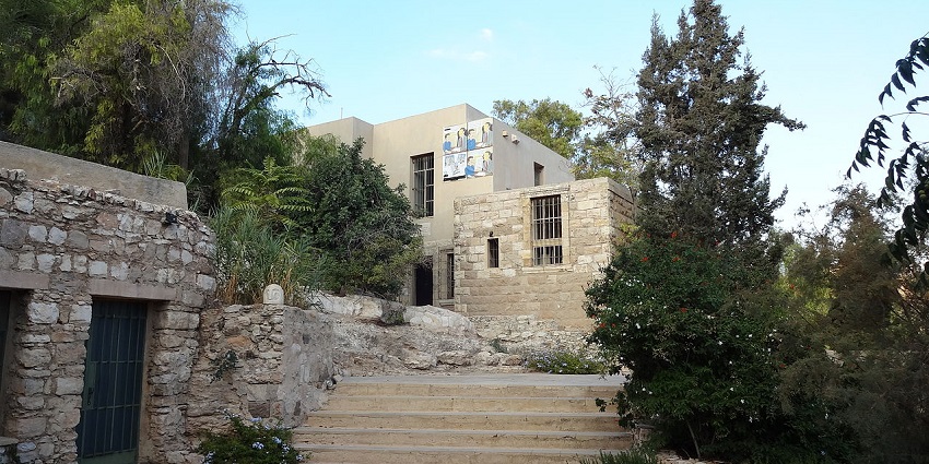 An image showing the stone buildings and courtyard area of Darat Al Funun in Amman.